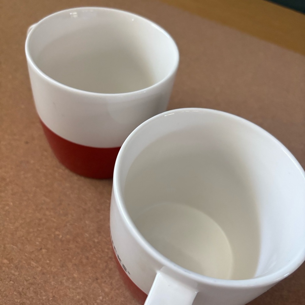 Starbucks Red and White Ceramic Mugs - Picture 5 of 8